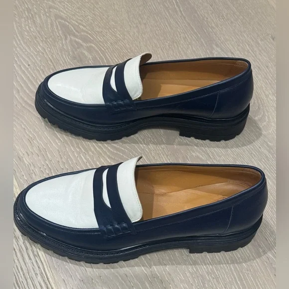 Sezane Albane Loafers Multi Denim Blue - Size 9 - Picture 6 of 7
